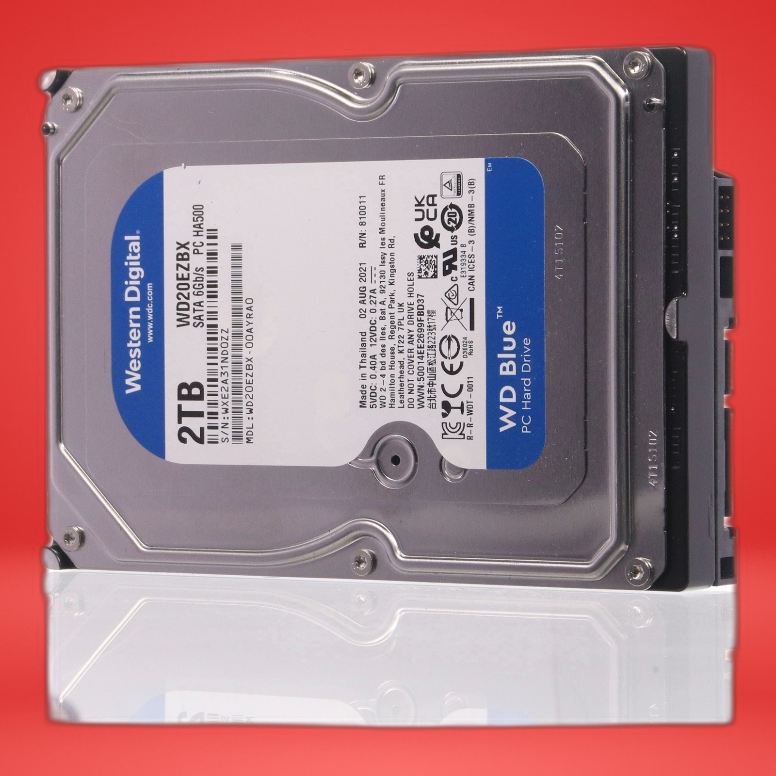 Western Digital WD Blue 2TB 7200 RPM SATA III 3.5" Desktop Hard Drive WD20EZBX - Image 2