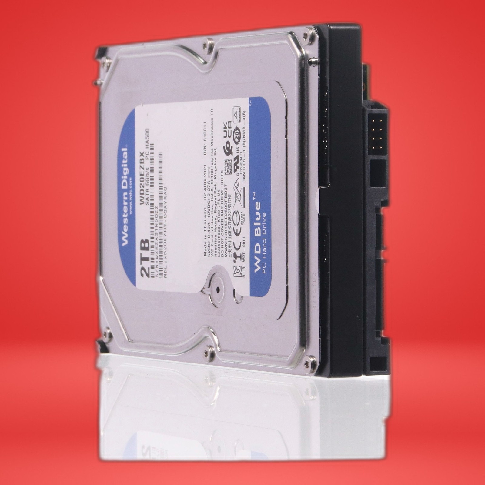Western Digital WD Blue 2TB 7200 RPM SATA III 3.5" Desktop Hard Drive WD20EZBX - Image 3