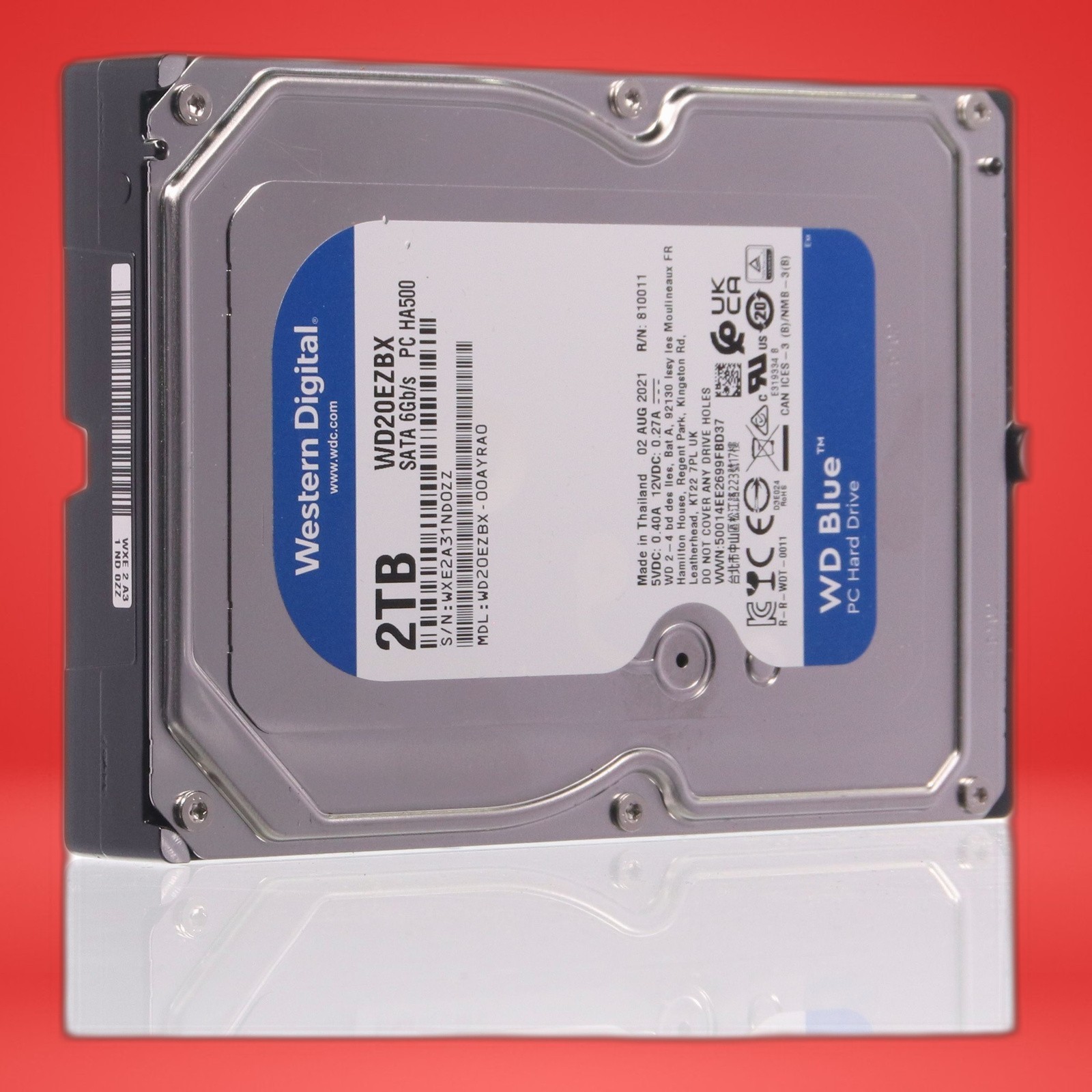 Western Digital WD Blue 2TB 7200 RPM SATA III 3.5" Desktop Hard Drive WD20EZBX - Image 12