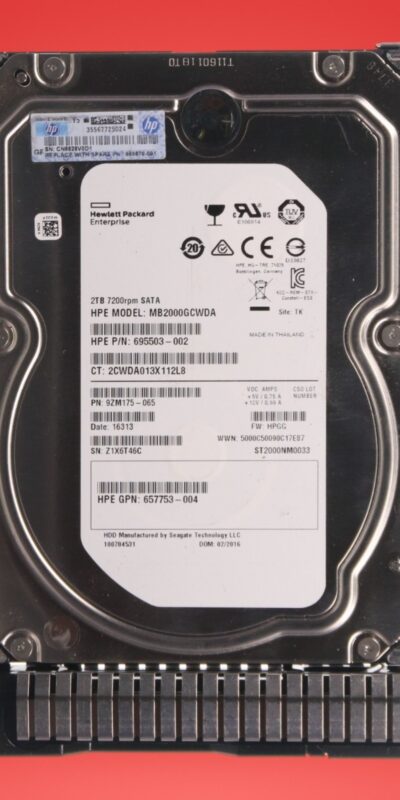 HPE 695503-002 2TB 7.2K 3.5 SATA 6/Gbps 128mb Hard Drive MB2000GCWDA