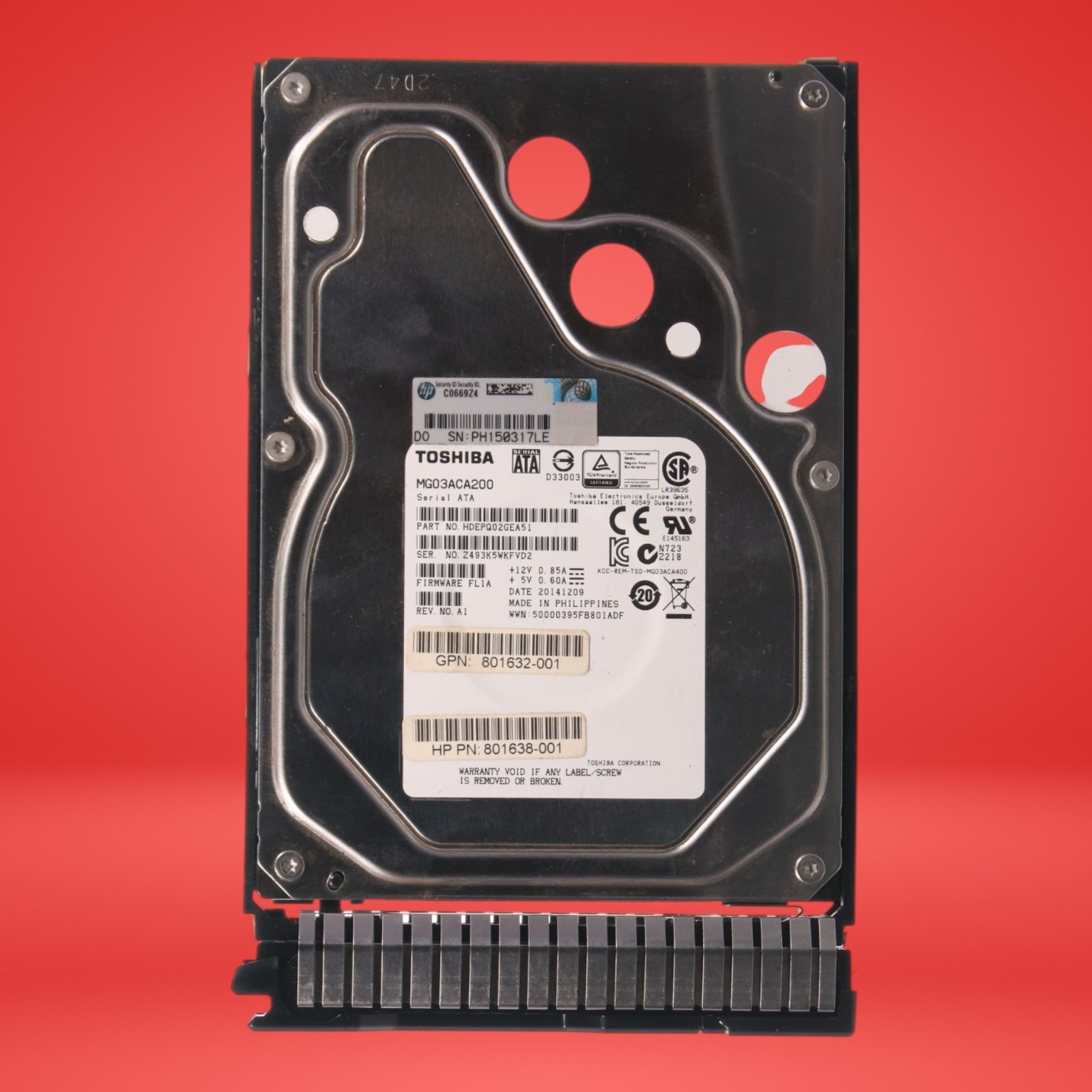 Toshiba MG03ACA200 2TB 7200RPM 3.5" SATA Desktop Hard Drive HDEPQ02GEA51
