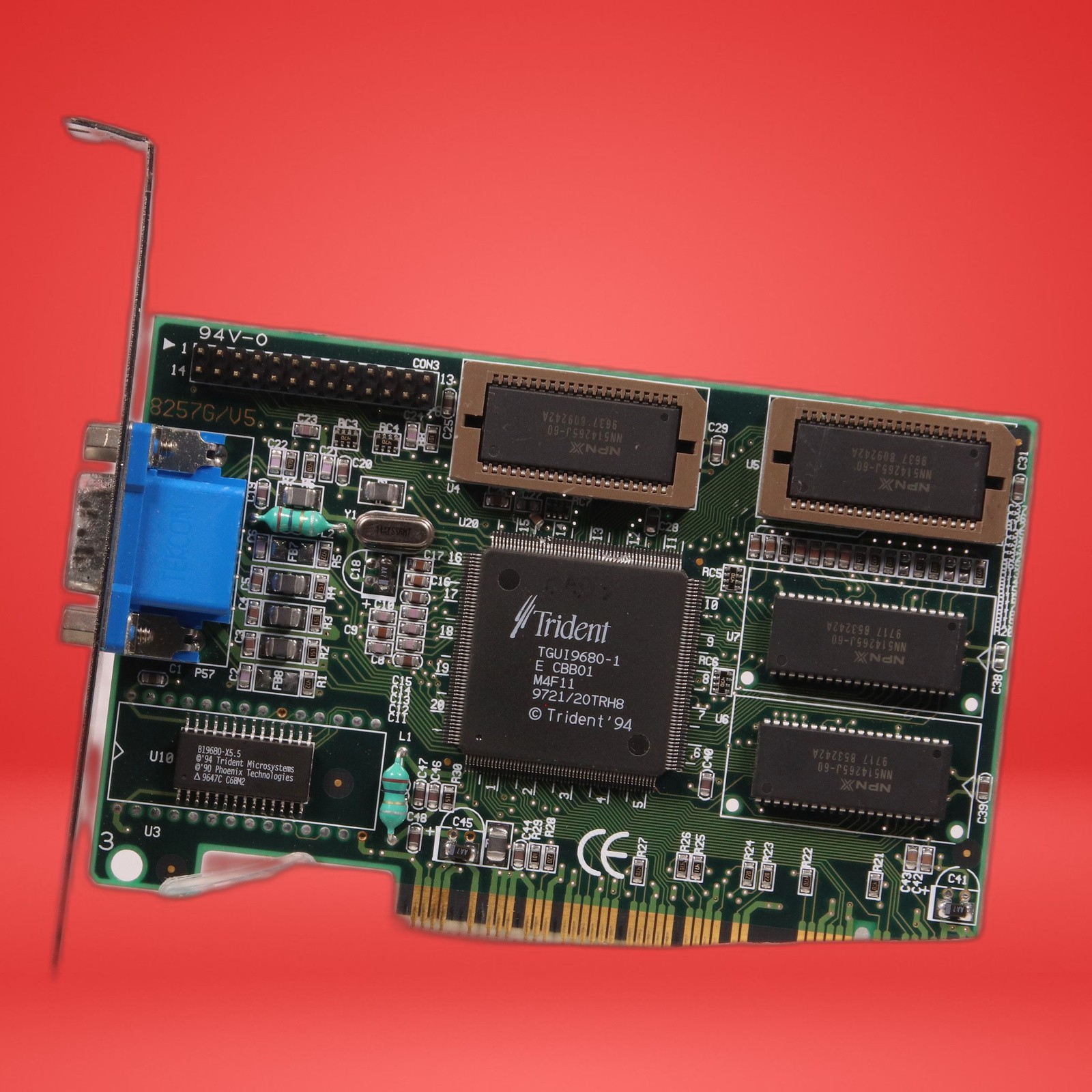 Trident TGUI9680 1MB ~ Vintage Gaming PCI SVGA CARD for 486, Pentium