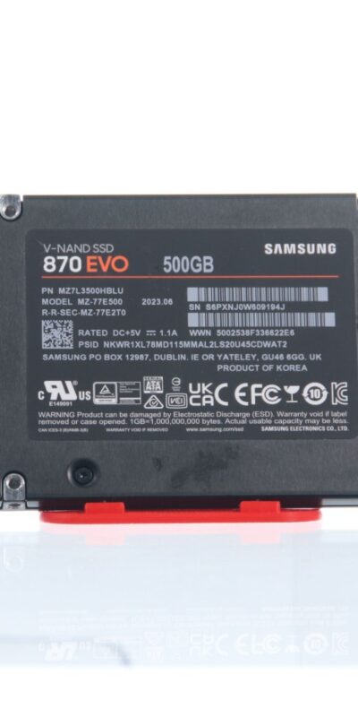 Samsung 870 EVO 500GB 2.5" SATA III Internal SSD MZ-77E500 Solid State Drive