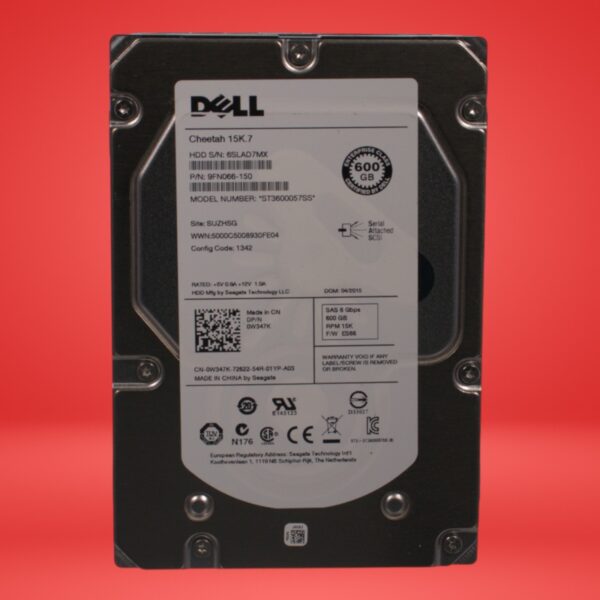 Dell Cheetah 15K .7 002H3X ST3600057SS 600GB 6G 3.5" SAS Enterprise Plus W347K