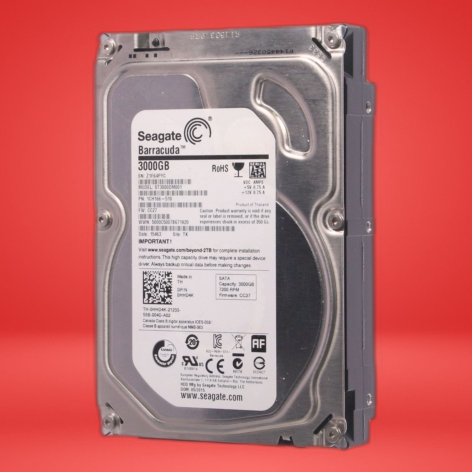 Seagate Desktop 3TB HDD SV35 3000GB Model ST3000VX000 Hard Drive