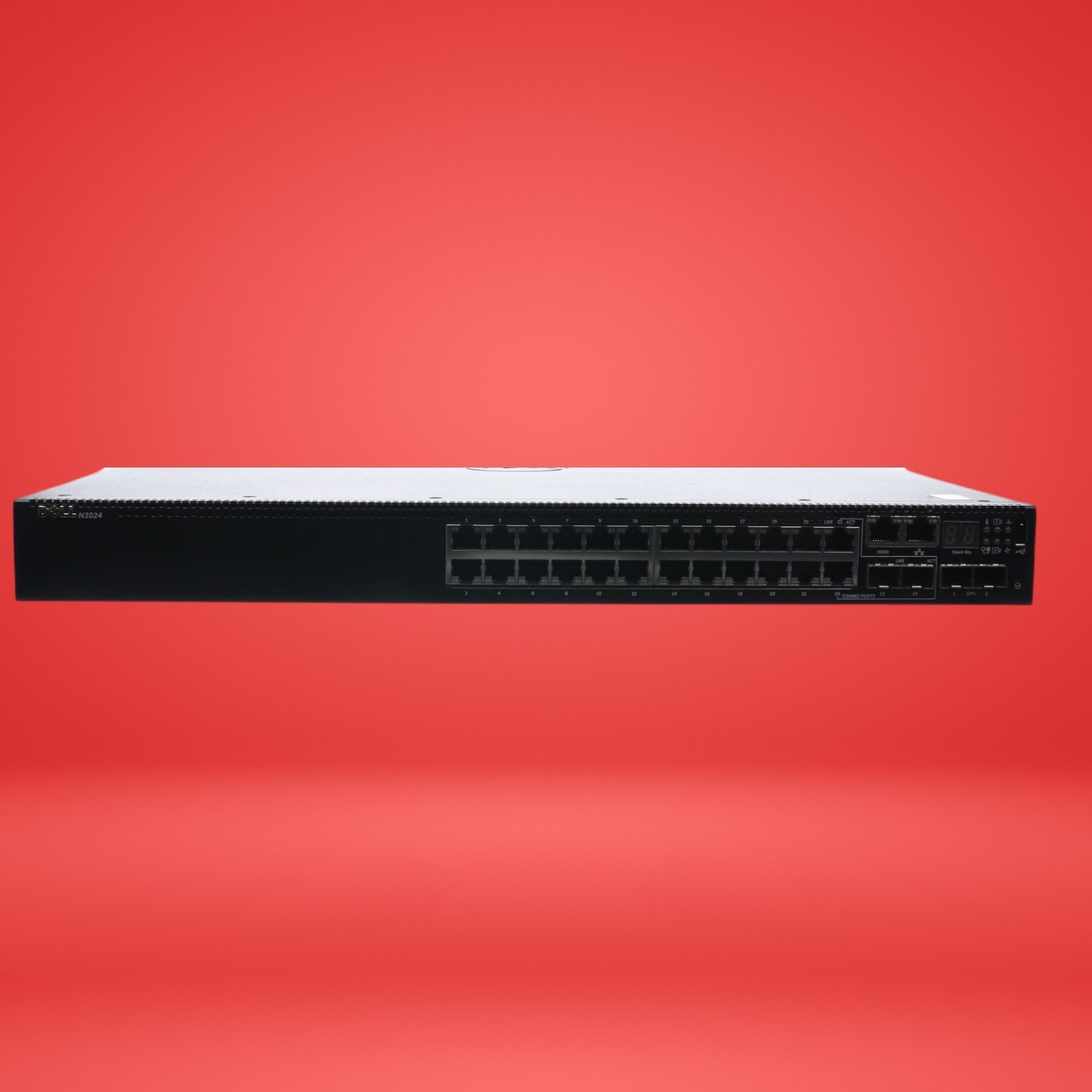 24Port 1Gb RJ45 Dell N3024-0N Ethernet Switch|2x1Gb Combo+2x10GbSFP+W/AC Adapter