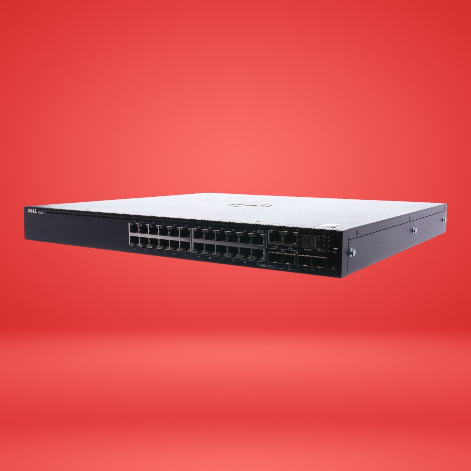 24Port 1Gb RJ45 Dell N3024-0N Ethernet Switch|2x1Gb Combo+2x10GbSFP+W/AC Adapter - Image 2