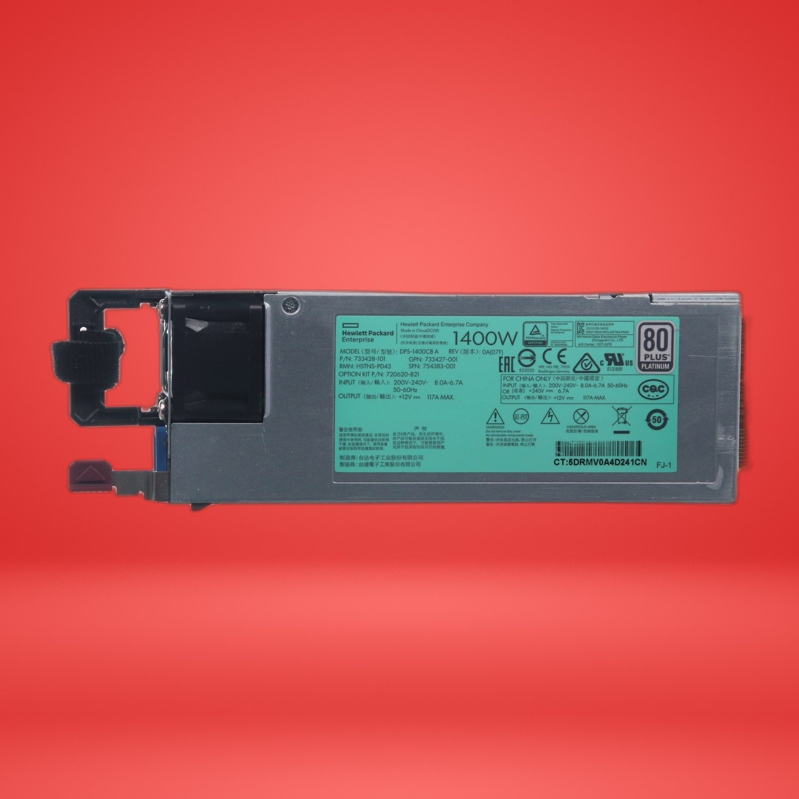 HPE DPS-1400CB 1400W Server Power Supply For DL380/360 Gen9 P/N: 733427-101