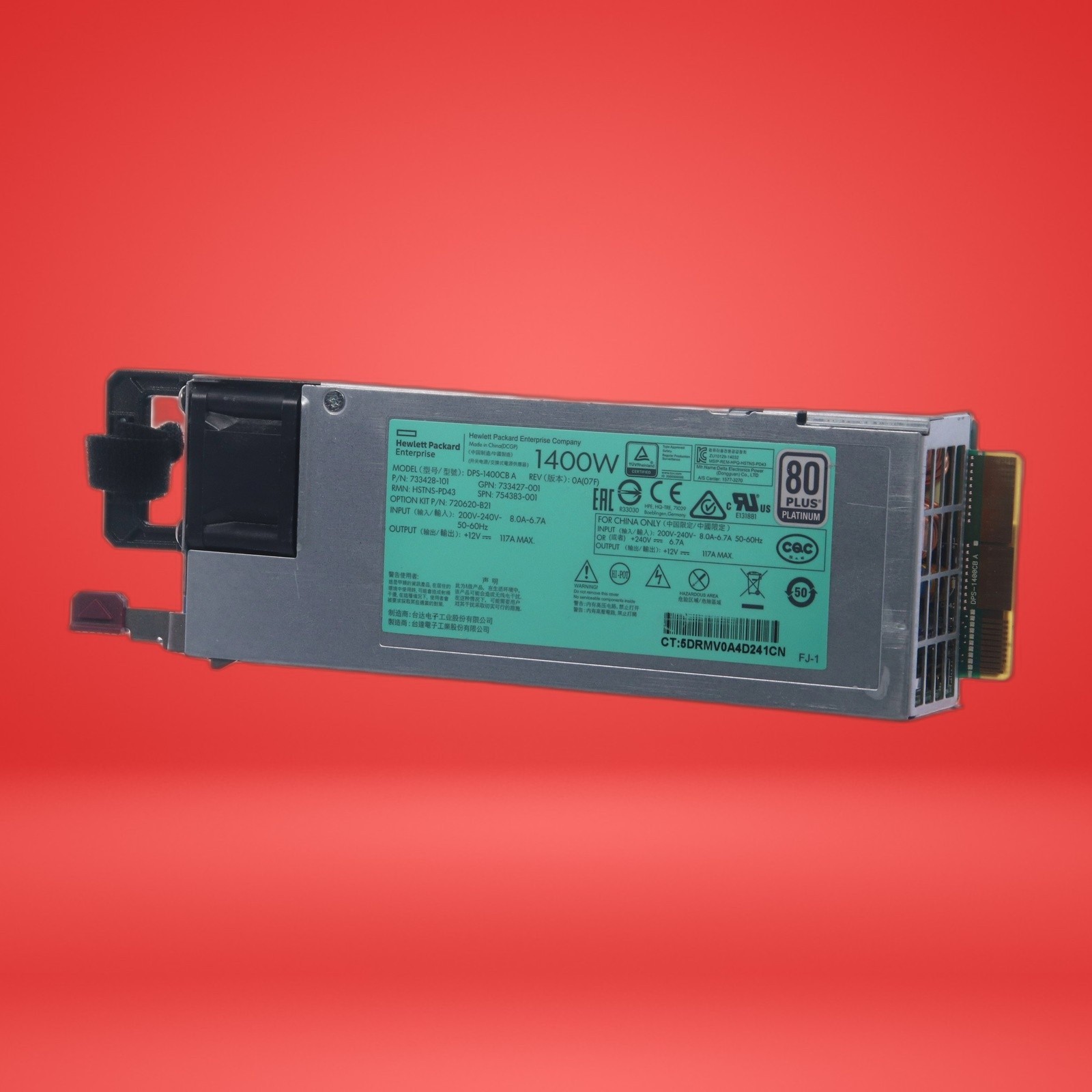 HPE DPS-1400CB 1400W Server Power Supply For DL380/360 Gen9 P/N: 733427-101 - Image 2