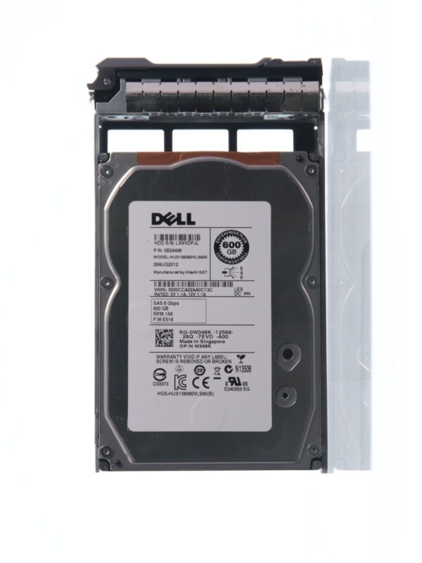 Dell Hitachi HGST 600GB SAS 15K RPM 6GBps 3.5" HDD HUS156060VLS600 (W348K)