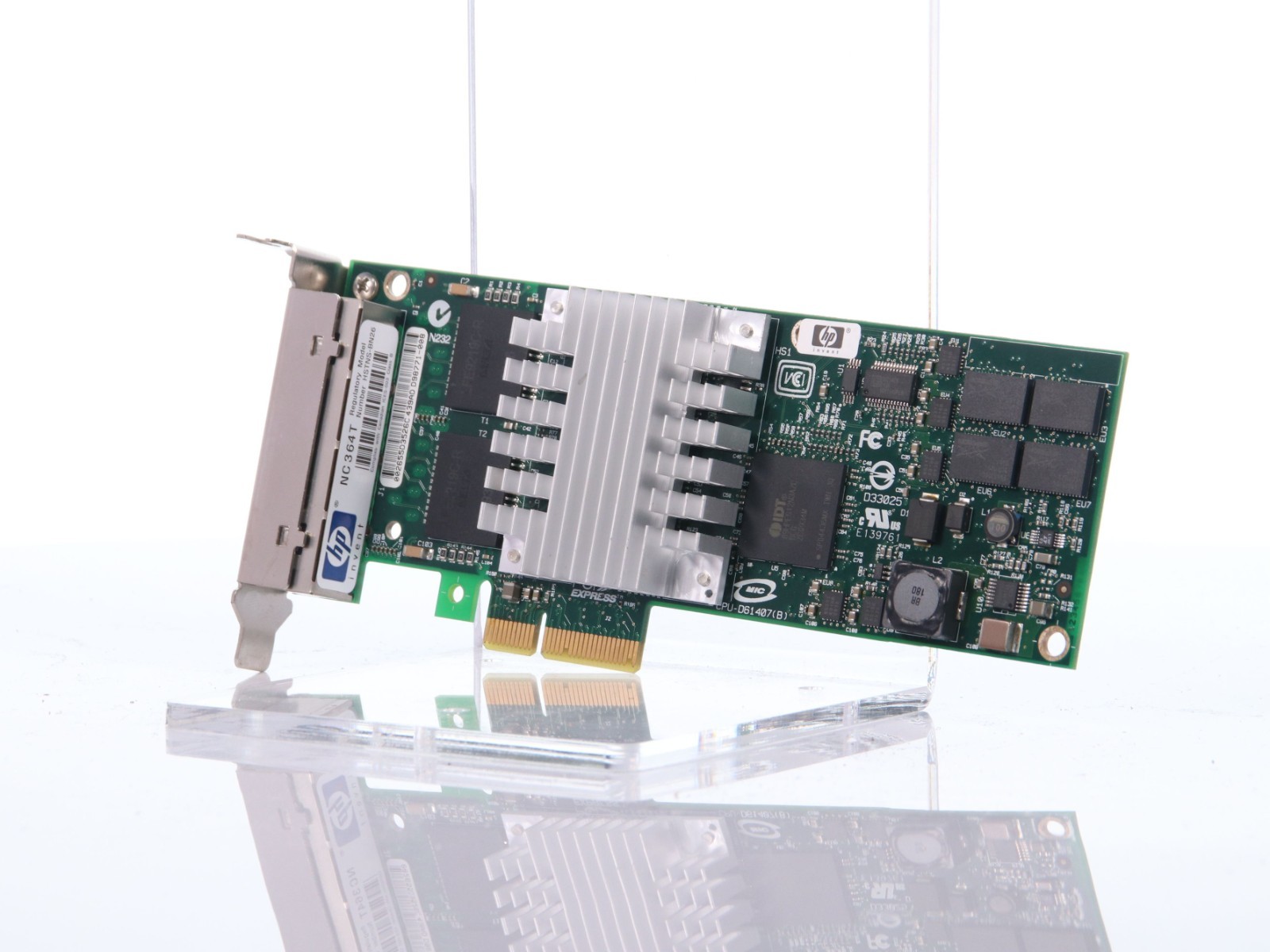 HP NC364T Intel PRO/1000 PT Quad Port Gigabit Ethernet Adapter P/N:436431-001 FP - Image 2