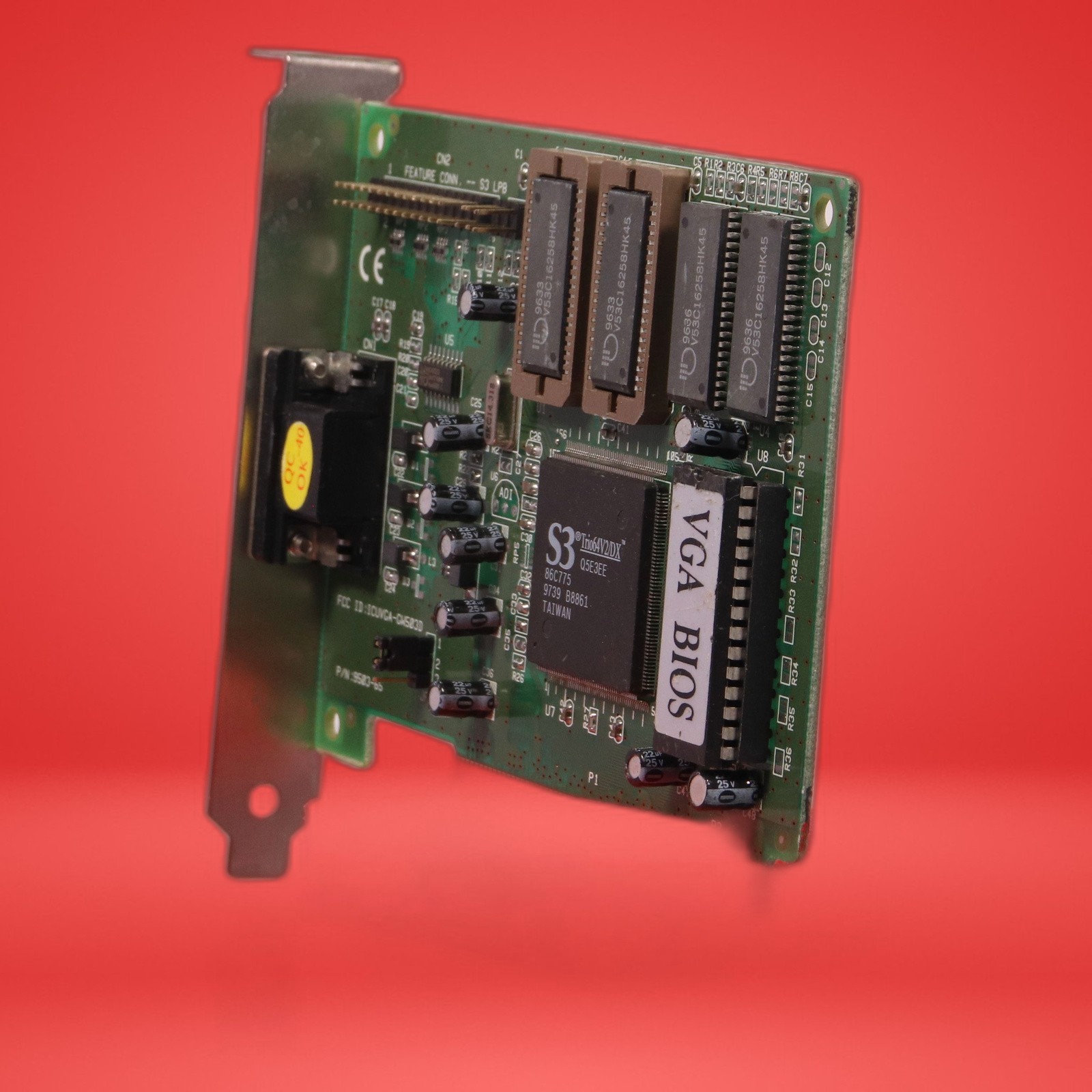 S3 Trio64V2/DX A-VGA64V2-2M-1 1MB 0198613 Q5E3EE PCI VGA Card - Image 3