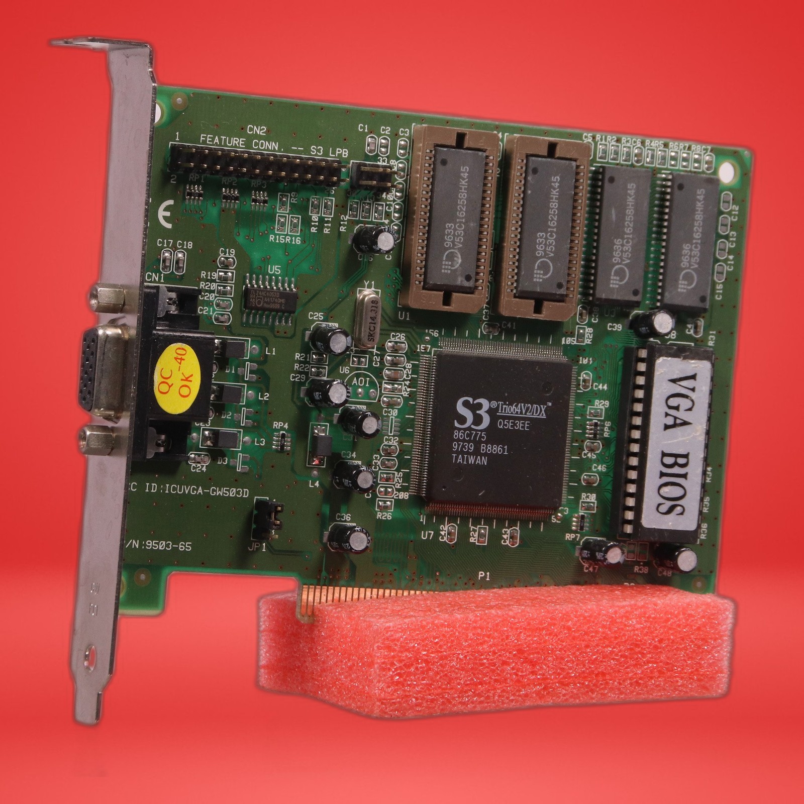 S3 Trio64V2/DX A-VGA64V2-2M-1 1MB 0198613 Q5E3EE PCI VGA Card - Image 12