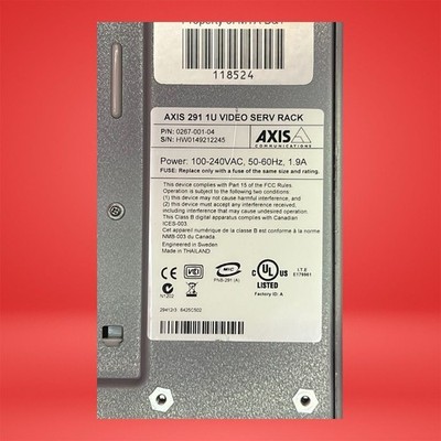 Axis Communications 291 1U Video Server Rack Isolator Unit - Image 5