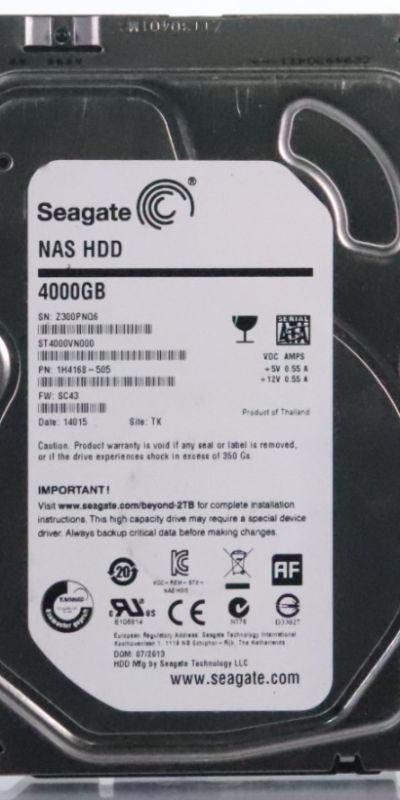 Seagate 4TB ST4000VN000 NAS 3.5" SATA Hard Disk Drive HDD 5900 RPM 1H4168-505