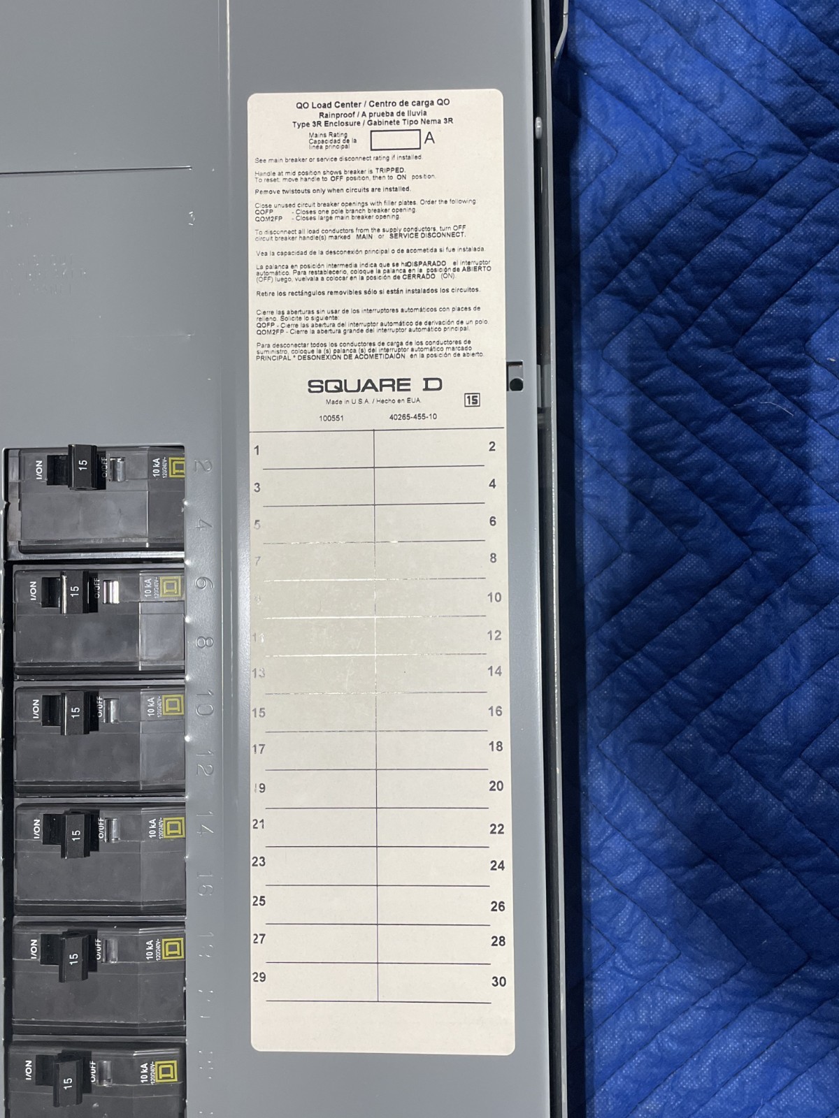 Square D QO100A816MLINLC 8 Space 16-Circuit Outdoor QO Load Center 100 Amp - Image 3