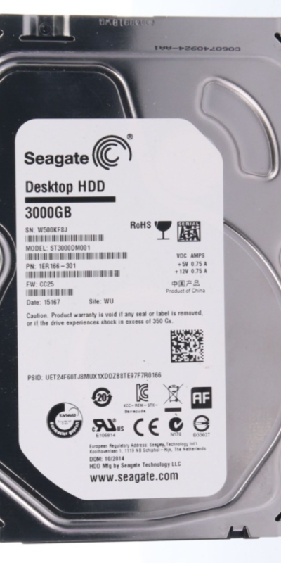 Dell Seagate ST3000DM001 0HHD4K Barracuda 3TB 3.5" SATA 7.2k RPM HDD