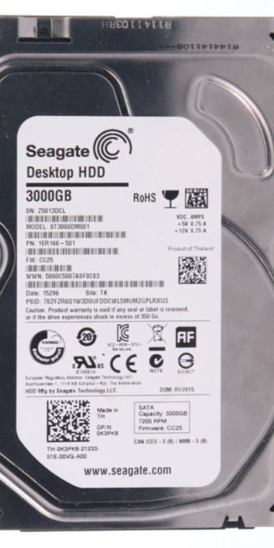 Seagate Desktop 3TB HDD SV35 3000GB Model ST3000VX000 Hard Drive 1ER166-501