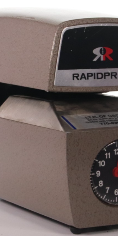 RapidPrint ARC-E Electric Date Time Clock Stamp Machine 770-496-0366 w/o Keys
