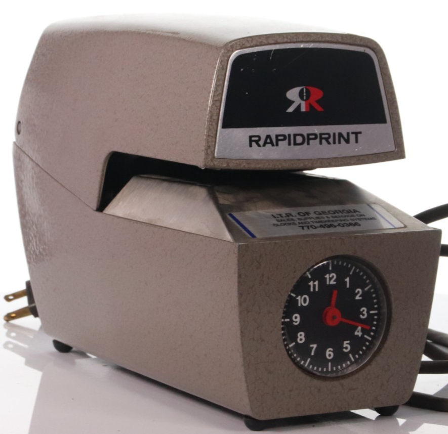 RapidPrint ARC-E Electric Date Time Clock Stamp Machine 770-496-0366 w/o Keys