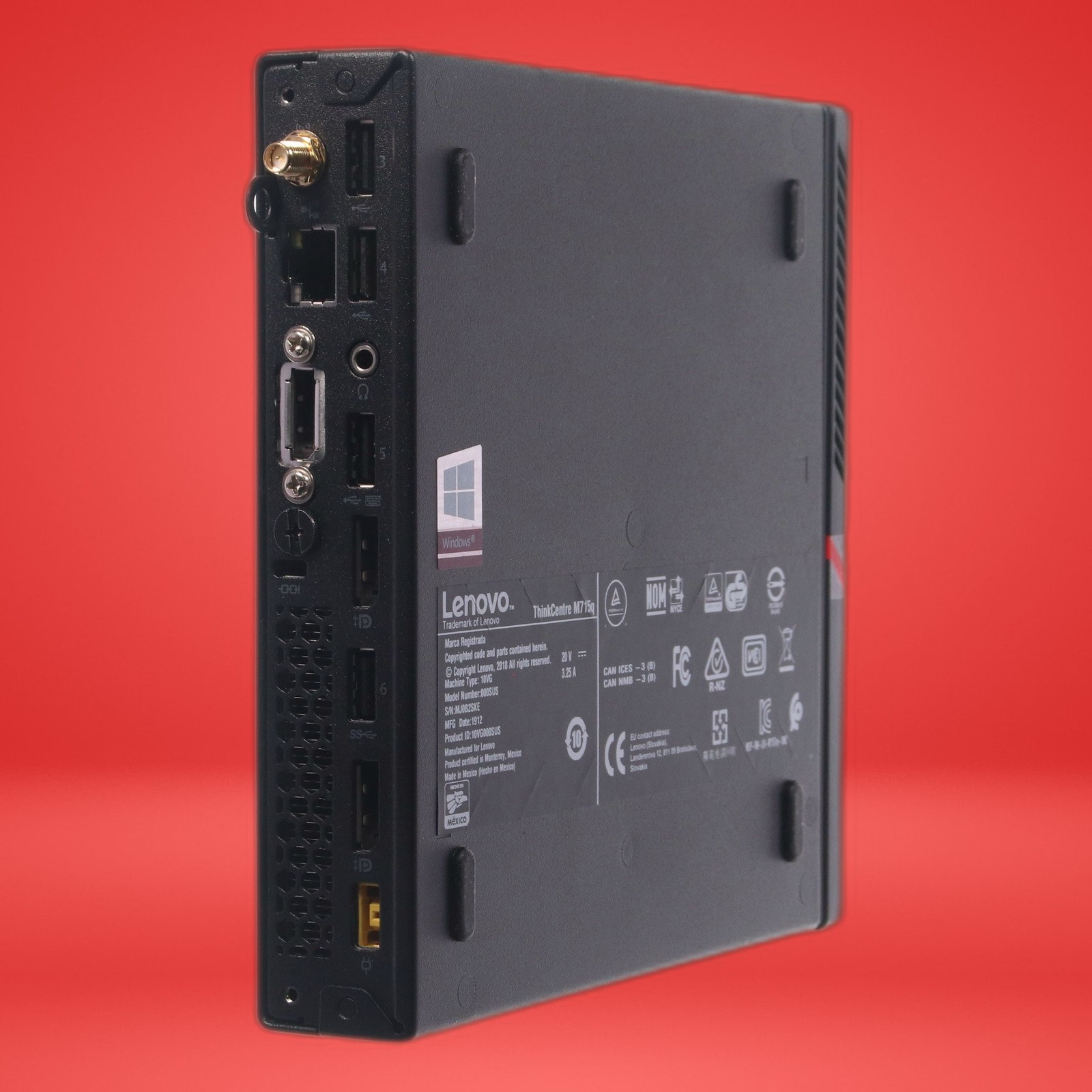 LENOVO ThinkCentre M715q Ryzen 5 PRO 2400GE 16GB RAM 256NVME W/AC Adapter - Image 6