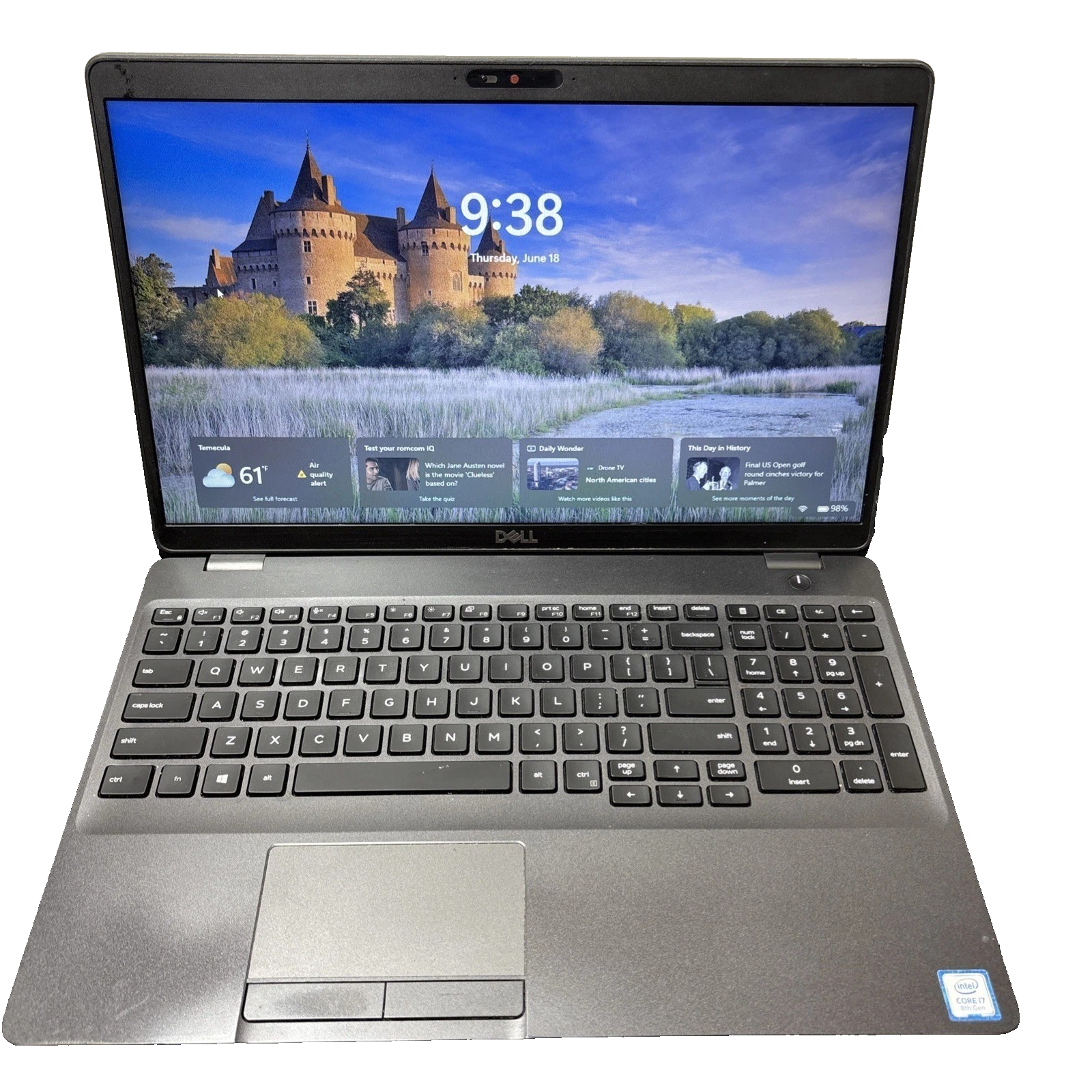 DELL Latitude 5500 15.6" Intel Core i7-8665U 16GB RAM 256GB SSD Win 11 Pro No AC