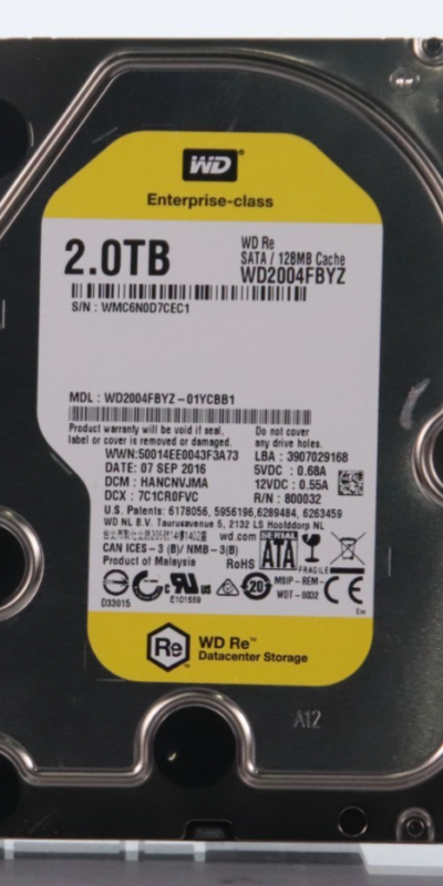 Western Digital WD2004FBYZ-01YCBB1 2TB SATA 7200rpm 128MB HDD 3.5" Hard Drive