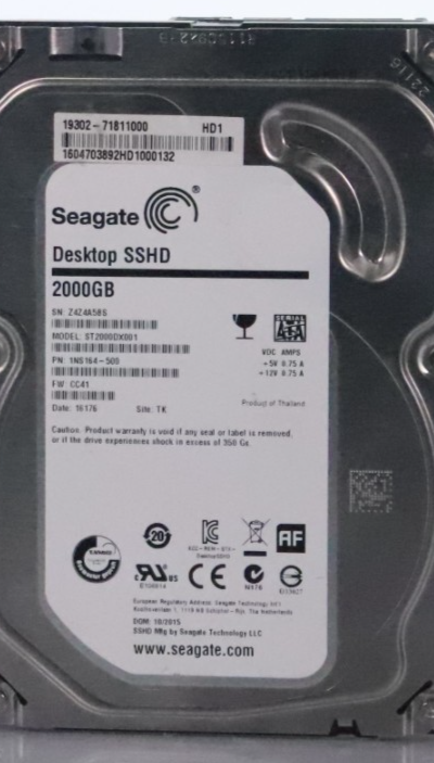 Seagate ST2000DX001 2 TB 6Gb/s 3.5-Inch SATA Desktop Solid State Hybrid Drive