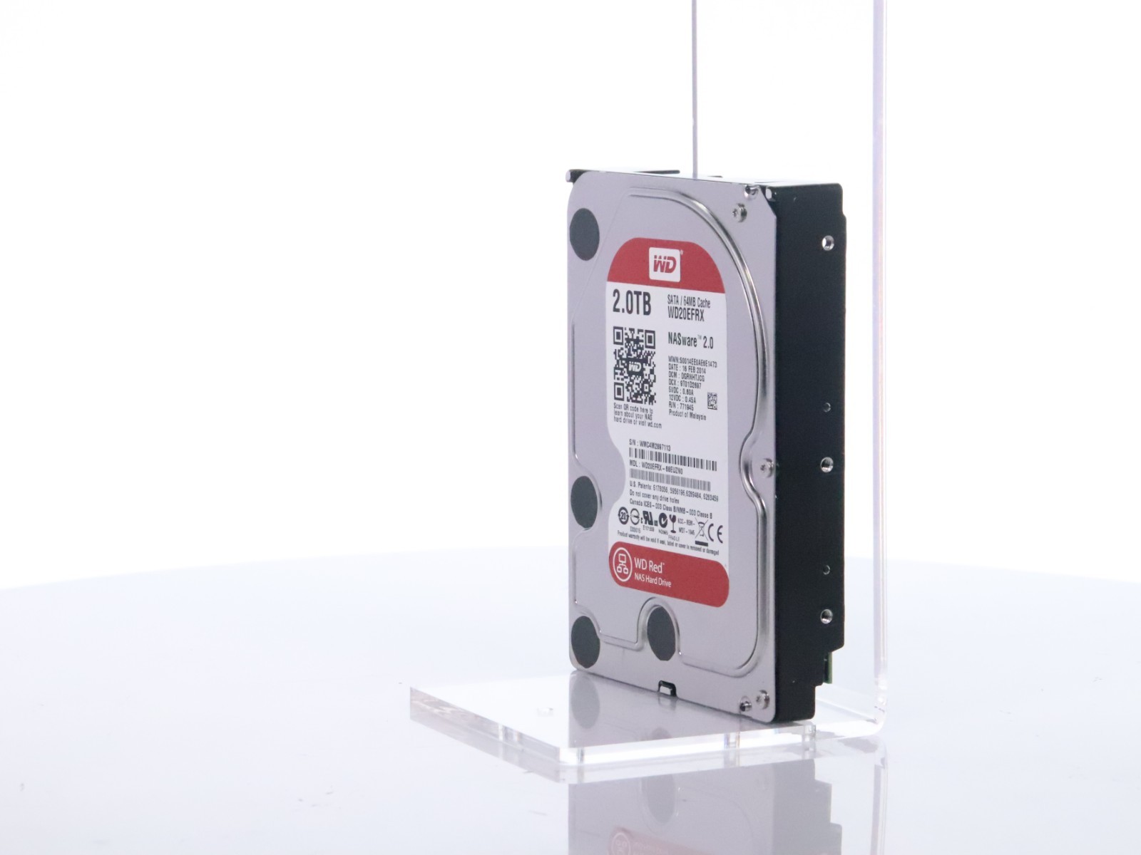 WD Red NAS Hard Drive 2TB @5.4K RPM 3.5" SATAIII 64MB Cache NASware 2.0 WD20EFRX - Image 3