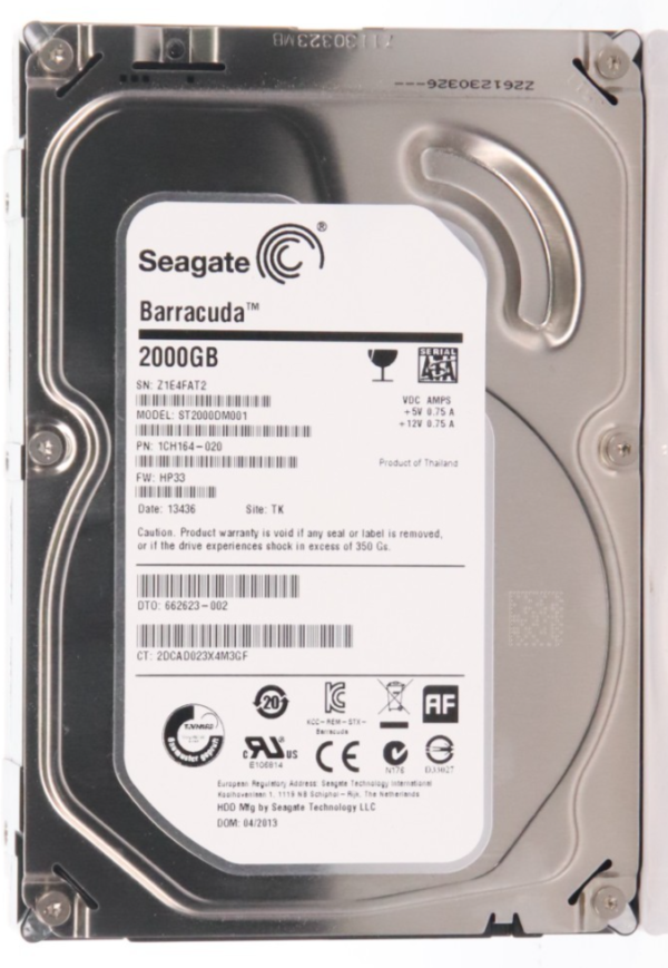 2TB Seagate Desktop HDD ST2000DM001 64Mb Cache 7200RPM SATA III 3.5" Hard Drive