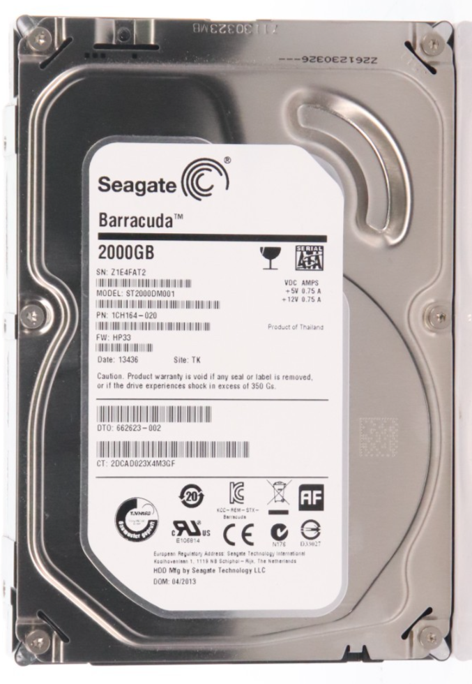 2TB Seagate Desktop HDD ST2000DM001 64Mb Cache 7200RPM SATA III 3.5" Hard Drive