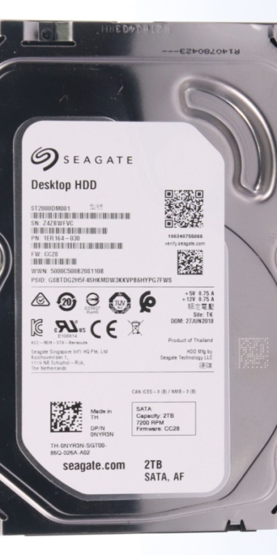 Seagate Barracuda ST2000DM001 2TB 7200RPM 3.5" SATA Hard Drive 1ER164-030