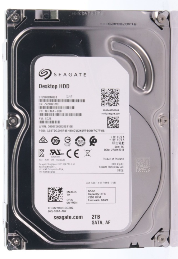 Seagate Barracuda ST2000DM001 2TB 7200RPM 3.5" SATA Hard Drive 1ER164-030