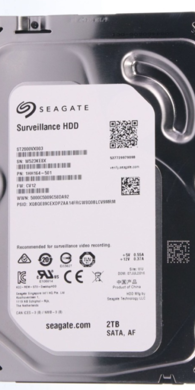 Seagate Surveillance 2TB 7200RPM 3.5 Inch Hard Disk Drive ST2000VX003 1HH164-501