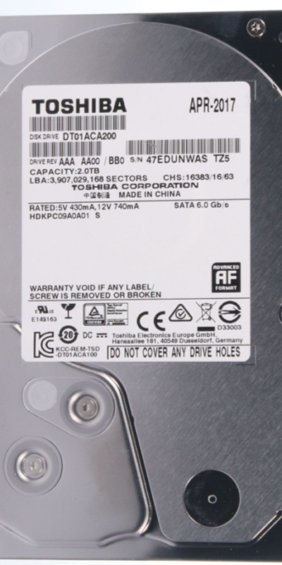 Toshiba - 2TB 3.5'' HDD SATA 7200RPM 6GB/S - DT01ACA200