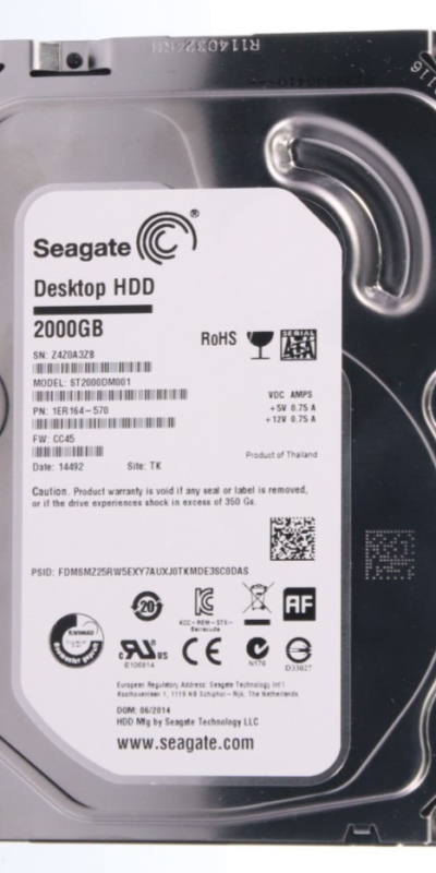 Seagate Barracuda ST2000DM001 2TB 7200RPM 3.5" SATA Hard Drive - HD455A