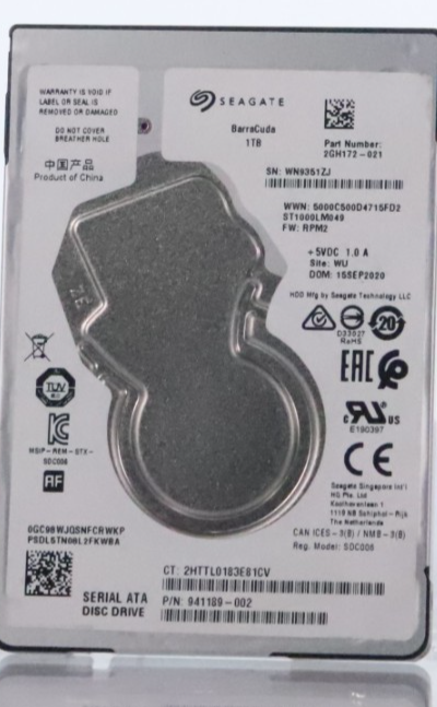 Seagate SDC006 2.5" ST1000LM049 1TB SATA III 6Gbps HDD 2GH172-021