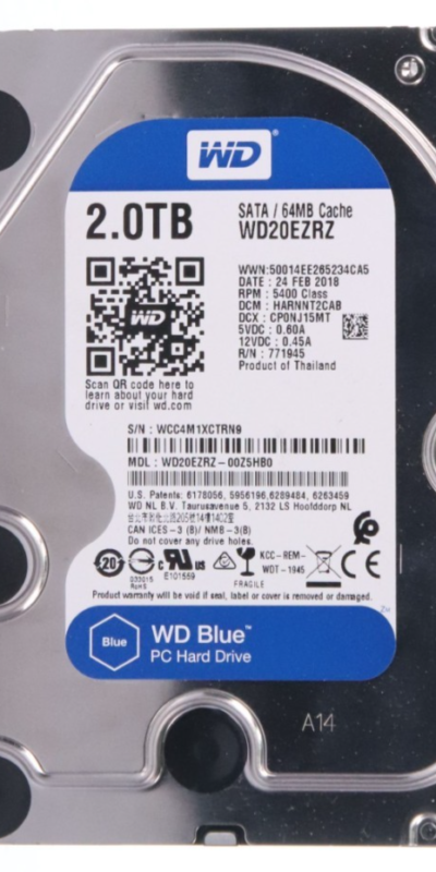 WD Western Digital 2TB WD20EZRZ-60Z5HB0 Hard Drive 3.5" HDD 2016 81.00A81 WCC4M