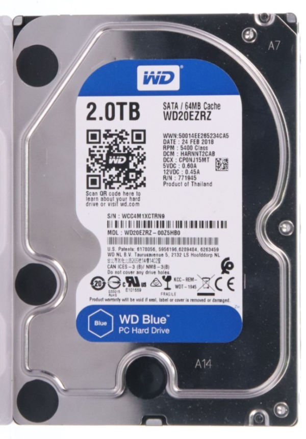 WD Western Digital 2TB WD20EZRZ-60Z5HB0 Hard Drive 3.5" HDD 2016 81.00A81 WCC4M