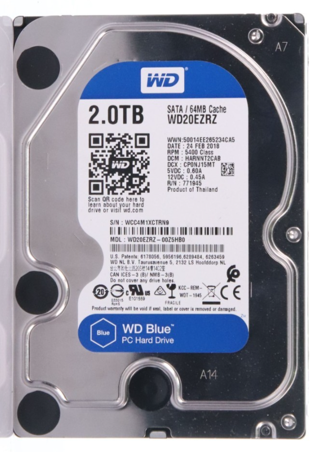 WD Western Digital 2TB WD20EZRZ-60Z5HB0 Hard Drive 3.5" HDD 2016 81.00A81 WCC4M