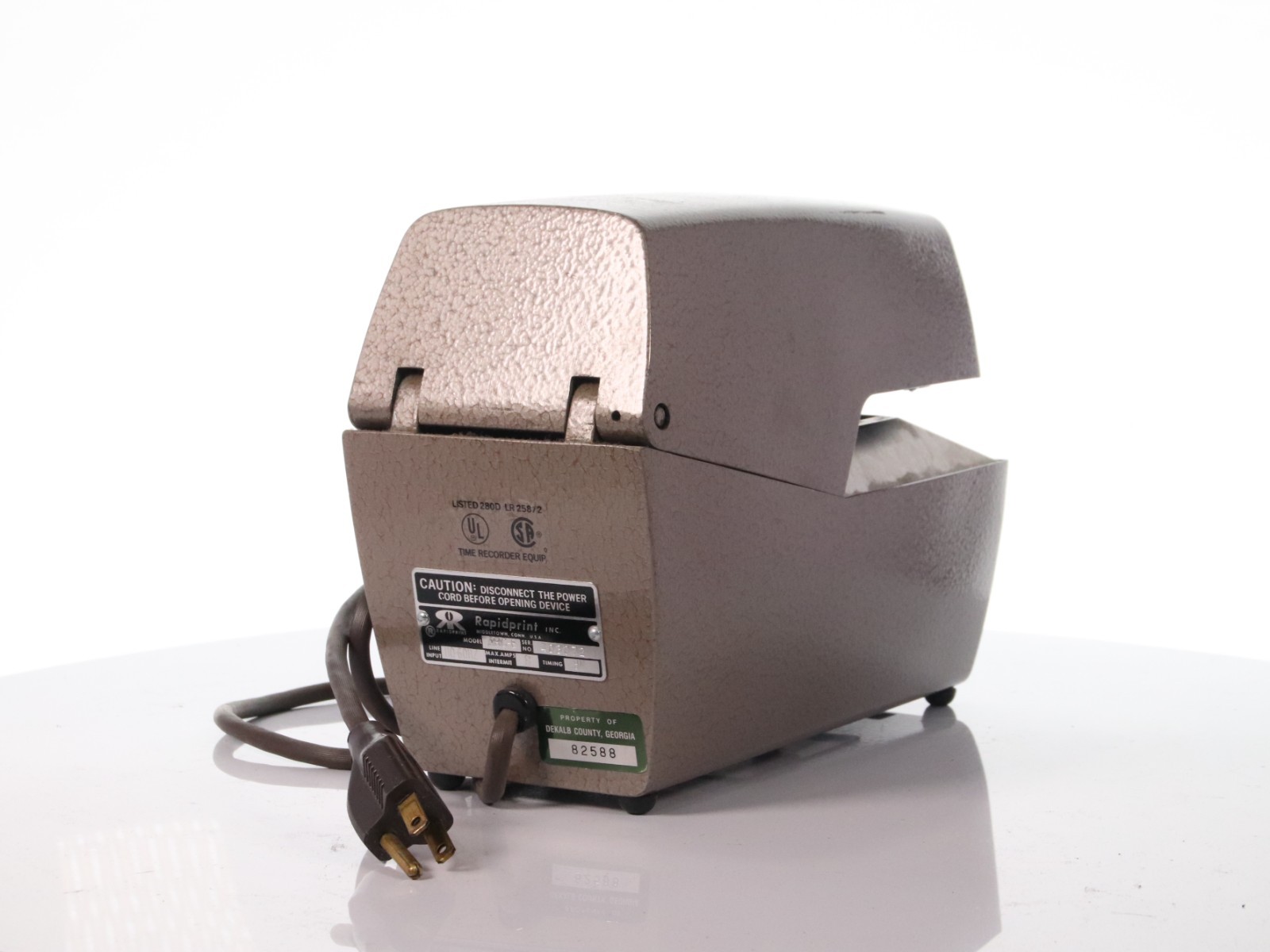RapidPrint ARC-E Electric Date Time Clock Stamp Machine 770-496-0366 w/o Keys - Image 9