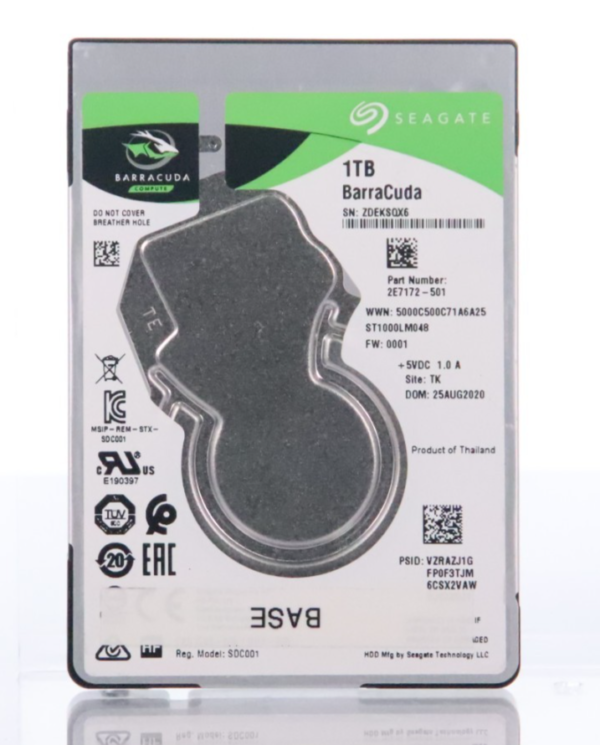Seagate BarraCuda ST1000LM048 1TB 5400RPM Laptop 2.5" SATA Hard Drive - HD619A