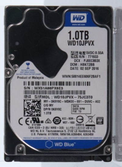WESTERN DIGITAL 1TB 2.5" 5400RPM SATA HD LAPTOP PC HDD HARD DRIVE WD10JPVX