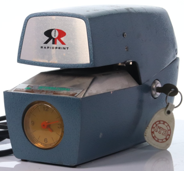 RAPIDPRINT AR-RST-E Electric Date Time Clock Stamp Machine w/ Key