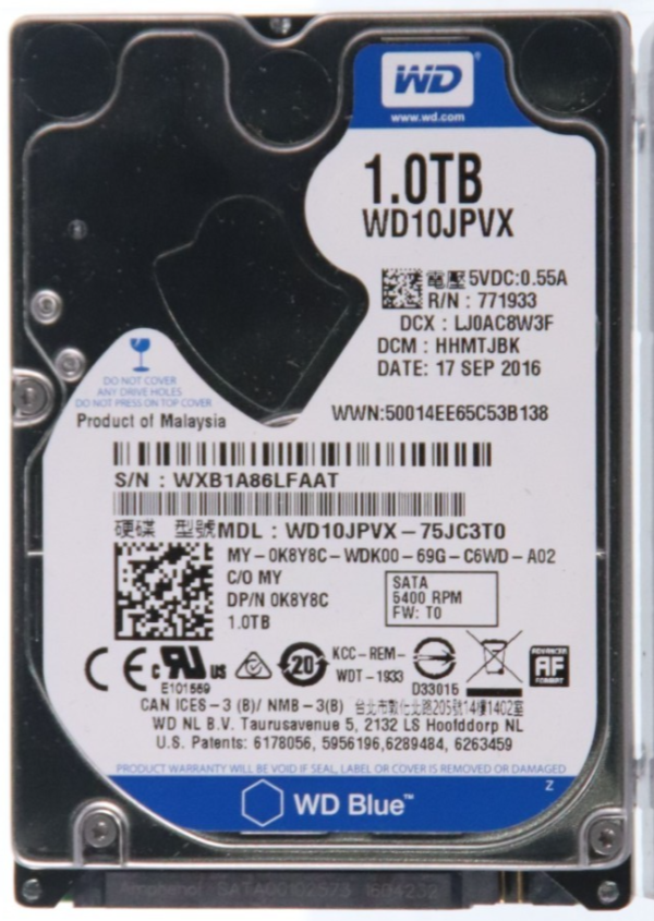 Western Digital 1TB WD10JPVX SATA 2.5" 5400RPM Laptop HDD Hard Disk Drive