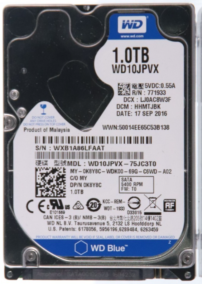 Western Digital 1TB WD10JPVX SATA 2.5" 5400RPM Laptop HDD Hard Disk Drive