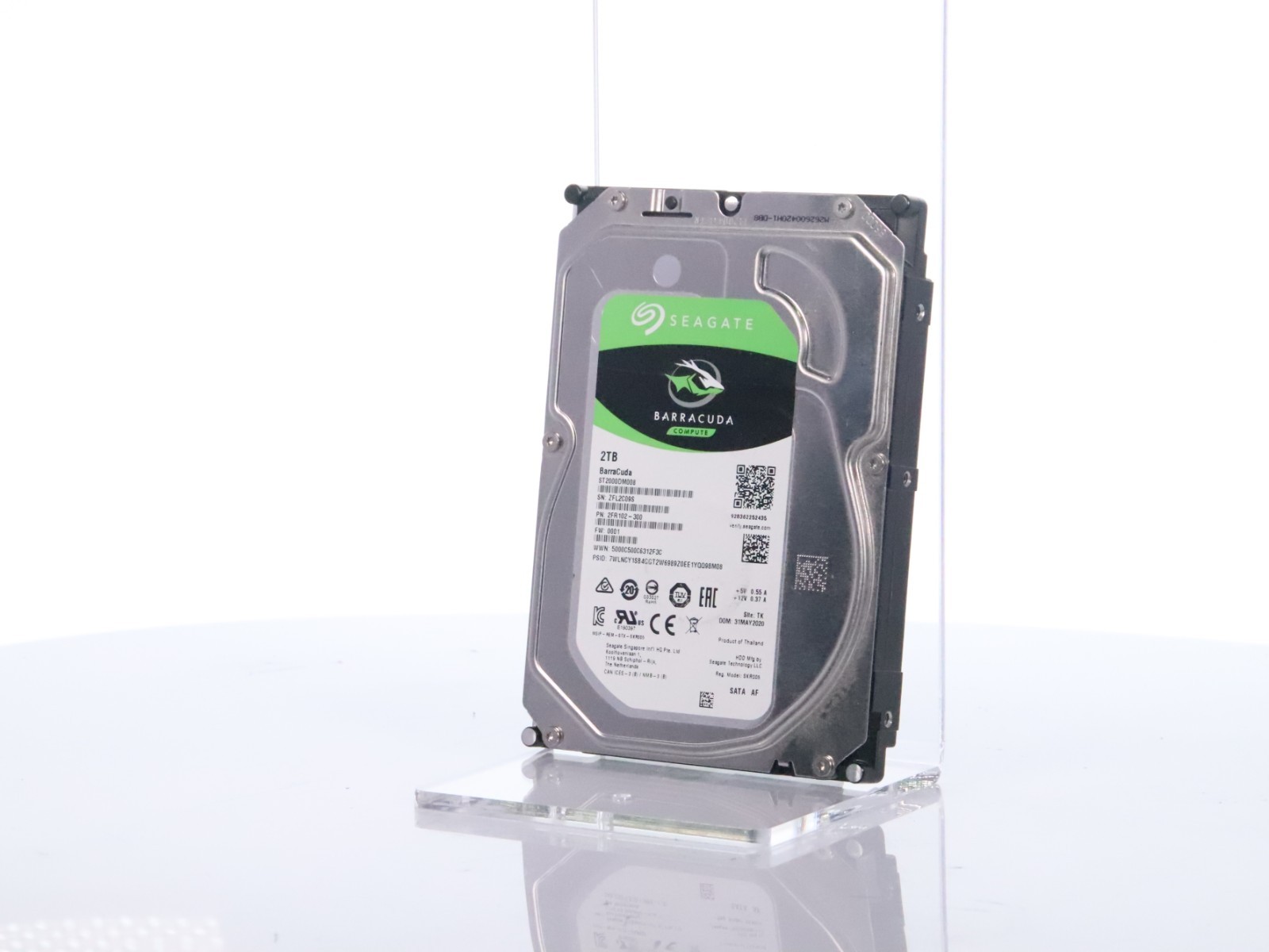 Seagate BarraCuda 2TB ST2000DM008 3.5" SATA 2FR102-300 FW:0001 HDD - Image 2