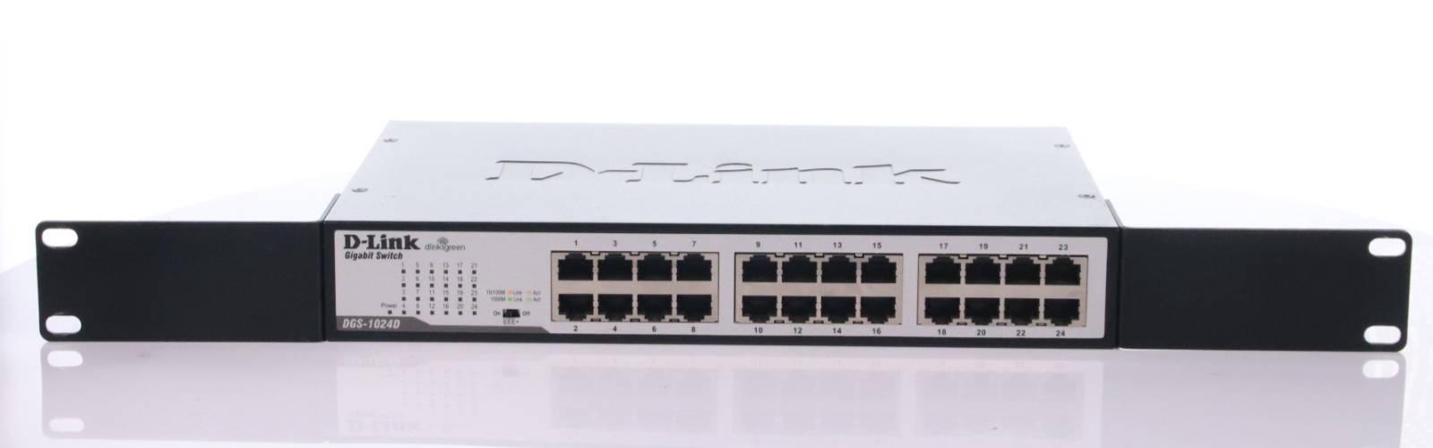 D-Link DGS-1024D 24-Port Gigabit Ethernet Switch w/ Rack Mounts No AC