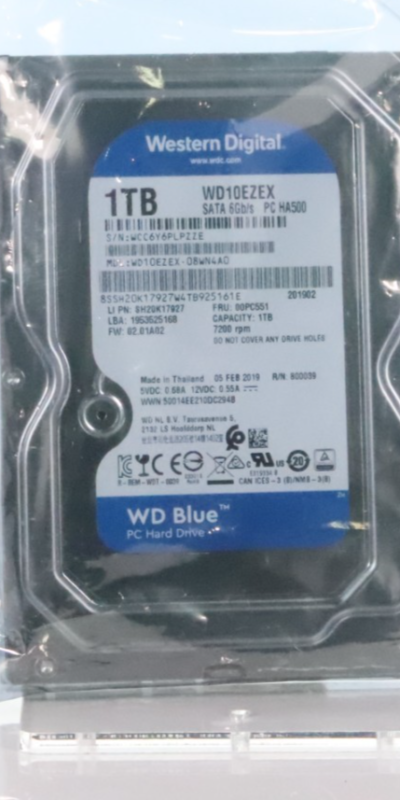 Western Digital WD Blue 1TB SATA 6Gb/s 3.5" Internal Desktop HDD WD10EZEX