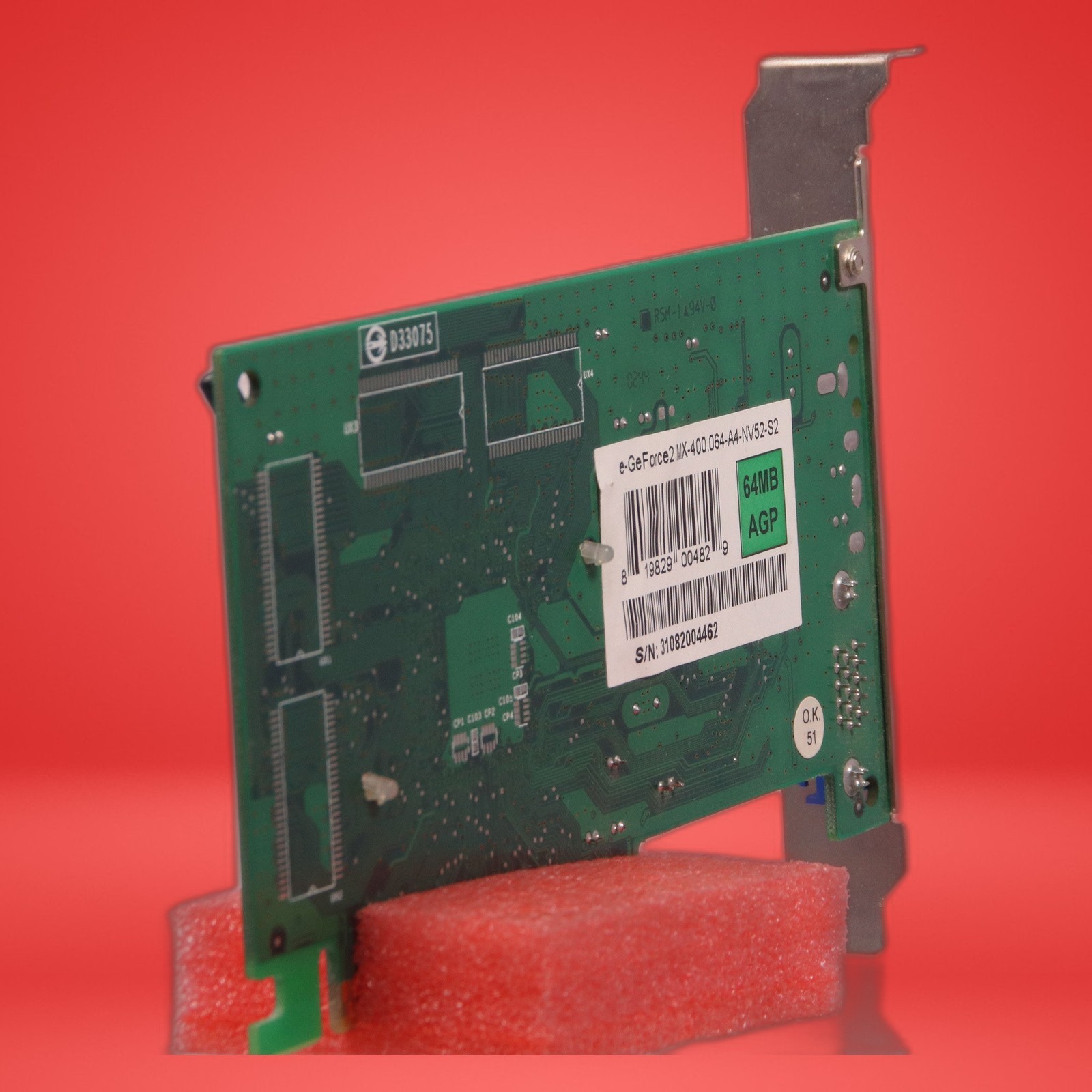 Nvidia e-GeForce2 MX-400 - 64MB AGP Video Card - P/N: 064-A4-NV43-S1 SP6800 - Image 5